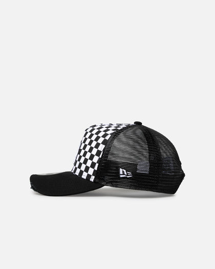 New Era Los Angeles Dodgers 'Checker Trucker' 9FORTY A-Frame Trucker Snapback White