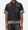 Criminal Damage Laser Print Denim Button Up Shirt Washed Black