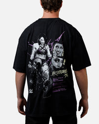 73Studio X WWE Wrestlemania 42 Rhea Ripley T-Shirt Black Acidwash