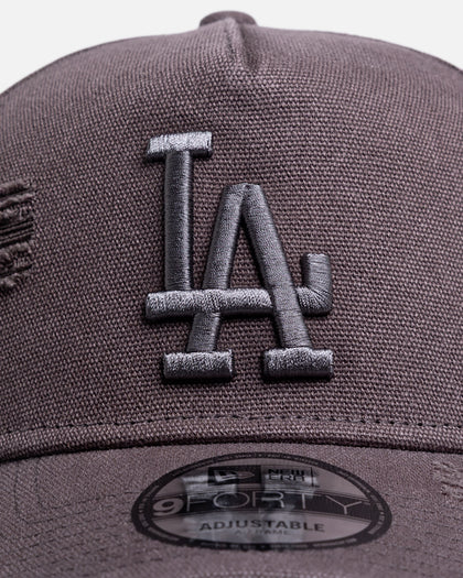 New Era Los Angeles Dodgers 'Canvas Graphite Grey' 9FORTY A-Frame Snapback Washed Graphite