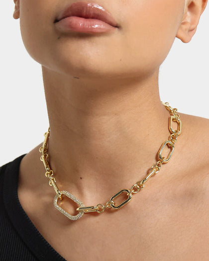Raising Hell Women's Thick Link Chain Iced Gold