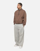 American Thrift Leisure Quarter Zip Mock Neck Sweater Washed Brown