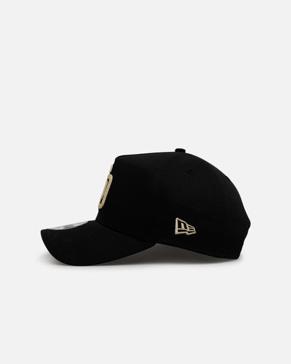 New Era San Diego Padres 'Raised Metallic Chainstitch' 9FORTY A-Frame Snapback Black