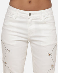 Ed Hardy Women's Jewelled Jeans White