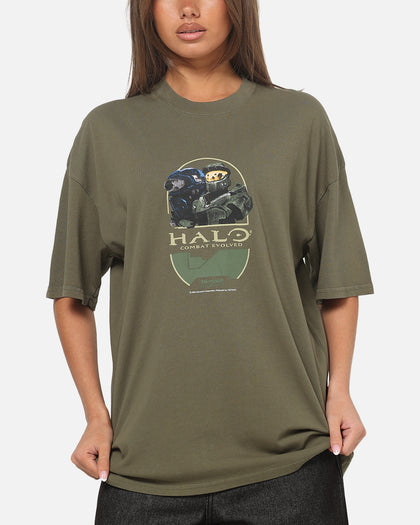 73Studio X Xbox X Halo Not For Angels T-Shirt Military Green