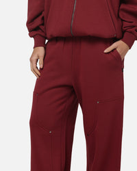 Carre Rivet Trackpants Burgundy