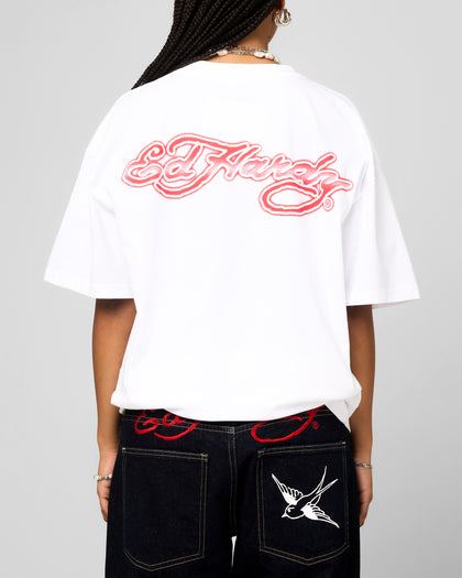 Ed Hardy Blue Dragon T-Shirt White