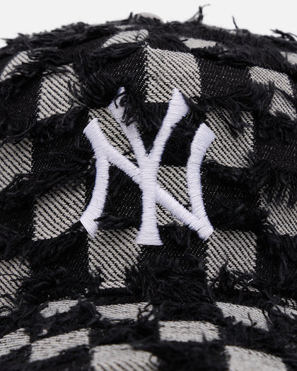 New Era New York Yankees 'Frayed Checkerboard' 9FORTY A-Frame Snapback Black/Grey