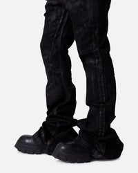 MNML Super Stacked Denim Jeans Washed Black