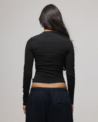 American Thrift Women's Fitted Long Sleeve T-Shirt Black