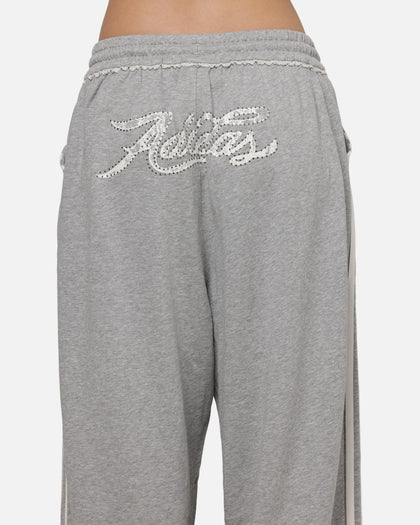Adidas Women's Graphic Loose Sweat Pants Medium Grey Heather