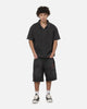 Saint Morta Graves Short Sleeve Button Up T-Shirt Black Shadow