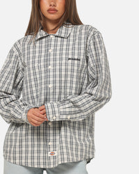 Dickies Poplin Wellsville Long Sleeve Shirt Egret