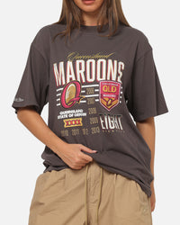 Mitchell & Ness Queensland Maroons 8 Straight Vintage T-Shirt Slate
