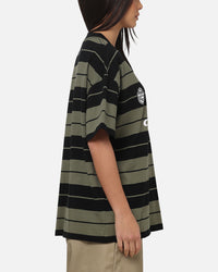 Carre Collective Stripe T-Shirt Black/Olive