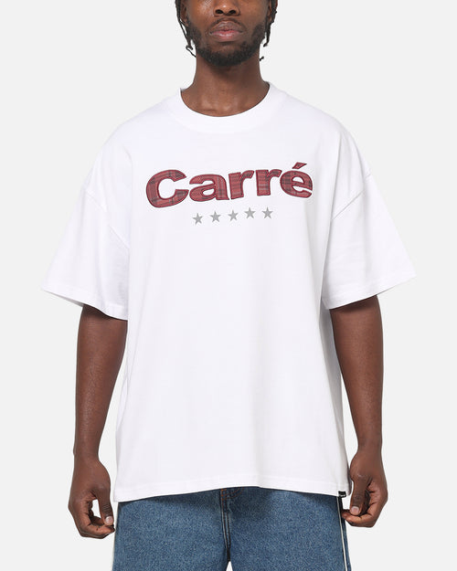 Carre Applique T-Shirt Solid White