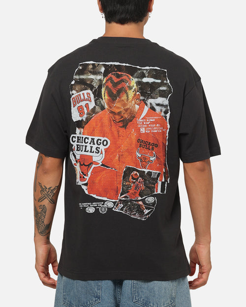 Mitchell & Ness Chicago Bulls Dennis Rodman Ripped Player T-Shirt Washed Black