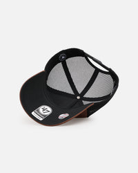 47 Brand Los Angeles Dodgers 'Tonal Suede' '47 Offside Trucker Snapback Chocolate