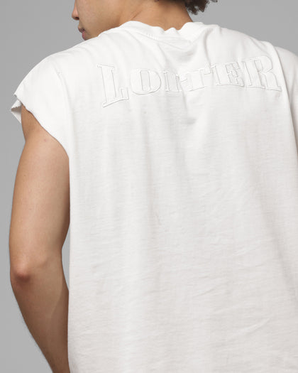 Loiter Legends Never Die Muscle T-Shirt White