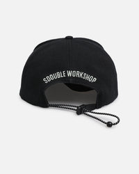 S Double Canvas Cap Black
