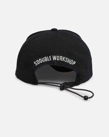S Double Canvas Cap Black