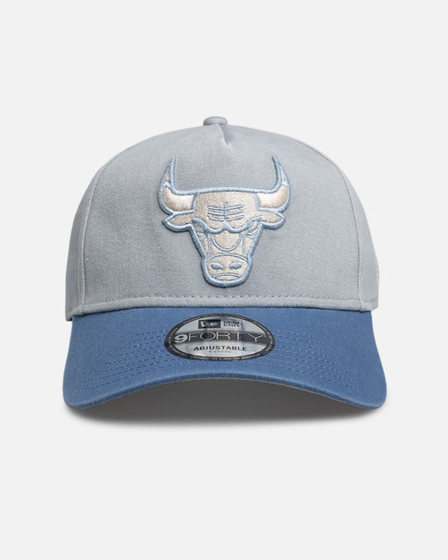 New Era Chicago Bulls 'Faded Washed Grey' 9FORTY A-Frame Snapback Grey/Blue