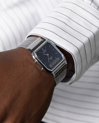 Casio AQ230EM-2A Watch Silver/Blue