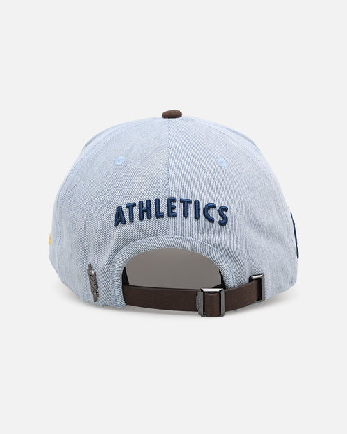 Pro Standard Oakland Athletics 'Denim Suede' Pro Pinch Strapback Denim