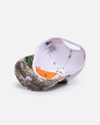 New Era Los Angeles Dodgers 'Real Tree Distressed' 9TWENTY Trucker Snapback Camo/Orange