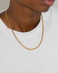 Saint Morta 4.3mm Smooth Cut Cuban Chain Gold