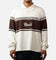 Carre Varsity Long Sleeve Polo Shirt Off White/Brown