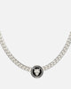 Guess Mainline Panther 21" Crystal Silver Necklace Silver