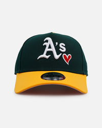 New Era Oakland Athletics 'Team Color Hearts' 9FORTY A-Frame Snapback Official Team Color