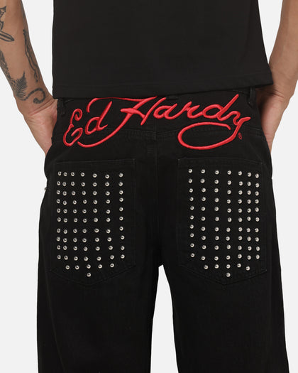 Ed Hardy Chrome Cowboy Jeans Black