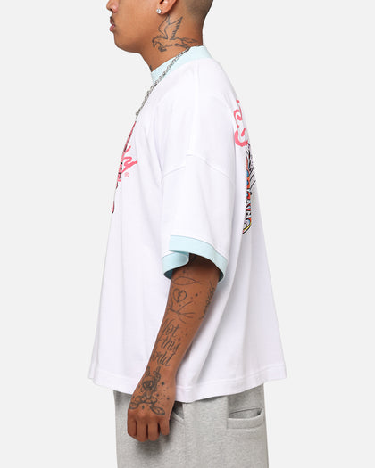 Ed Hardy Butterfly Ringer T-Shirt White