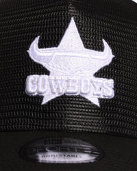 New Era North Queensland Cowboys 'NRL Mesh Crown' 9FORTY A-Frame Trucker Snapback Black