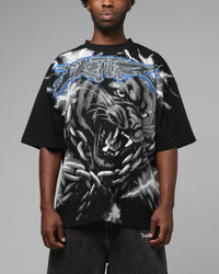 Loiter Airbrush Panther T-Shirt Black