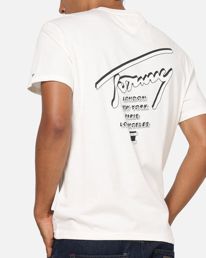 Tommy Jeans Regular Sign City T-Shirt Ancient White