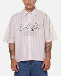Adidas Originals Poplin AOA Button Up Shirt Red