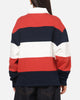 Tommy Jeans Relaxed Badge Stripe Rugby Shirt Navy