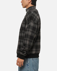 Carre Gridlock 1/4 Zip Crewneck Black Plaid