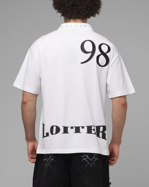 Loiter United Polo T-Shirt Off White