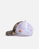 New Era Los Angeles Dodgers 'Real Tree Distressed' 9TWENTY Trucker Snapback Camo/Orange