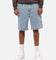 S Double Denim Standard Shorts Blue Washed Denim