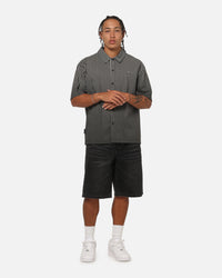 Saint Morta Vela Pinstripe Button Up Shirt Black/White