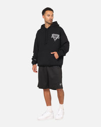 Mitchell & Ness All Blacks Rugby Union Classic Silver Fern Hoodie Solid Black