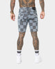Saint Morta Vintage Checks Denim Shorts Stone Wash Blue