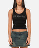 Ed Hardy Women's Rhinestone Logo Tank Black