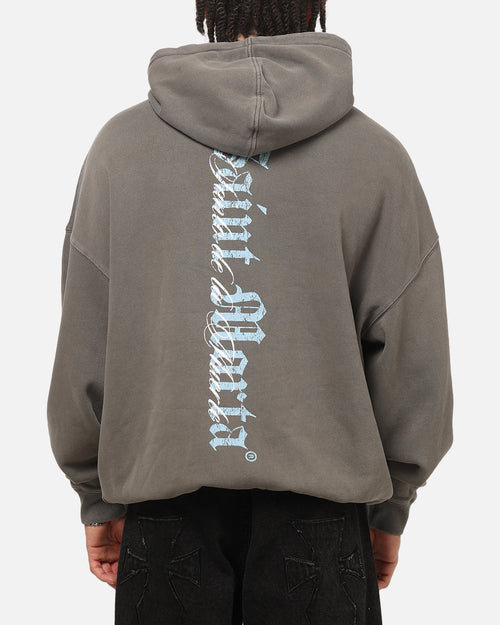 Saint Morta La Muerte Boxy Hoodie Washed Charcoal