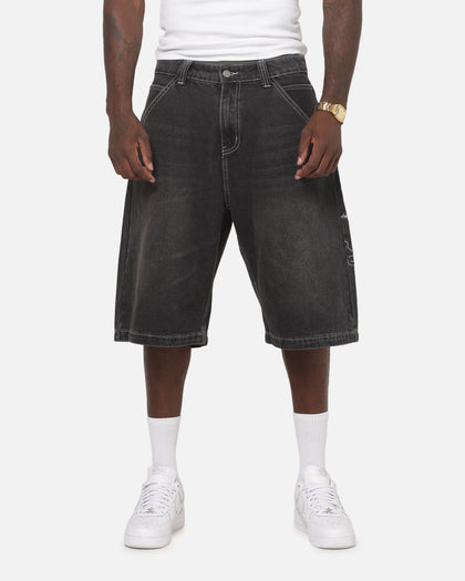 Ed Hardy Dragon Jorts Washed Black